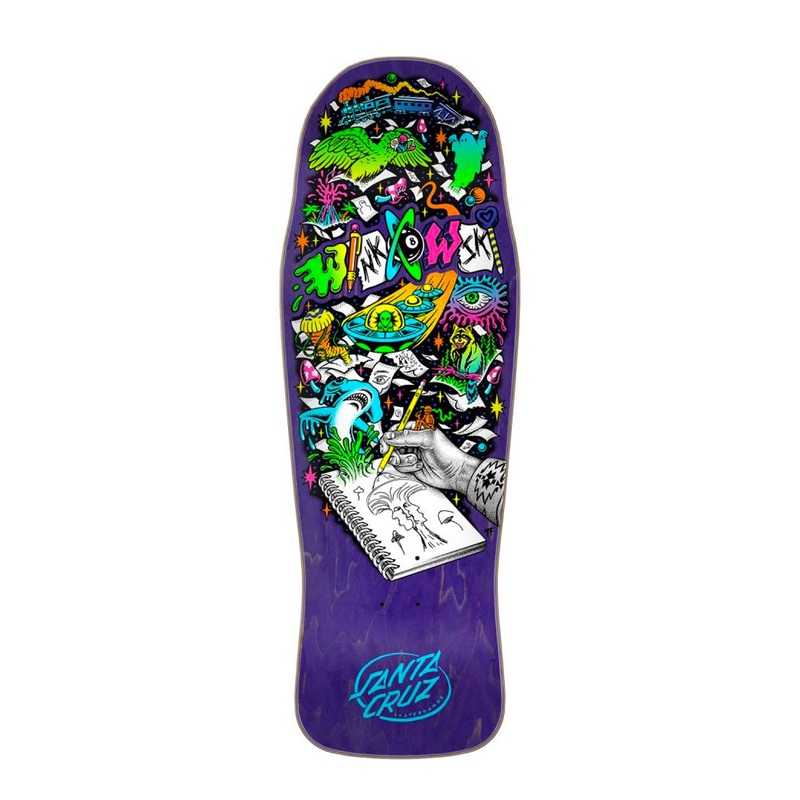 Santa Cruz 10.34″ Winkowski Sketchbook Shaped Deck – Multi 10.34″ Shaped