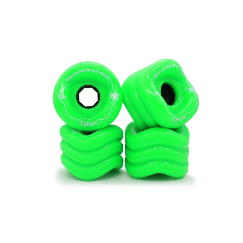 Shark Wheel Gecko Green Longboard 72MM, 78A DNA Wheels