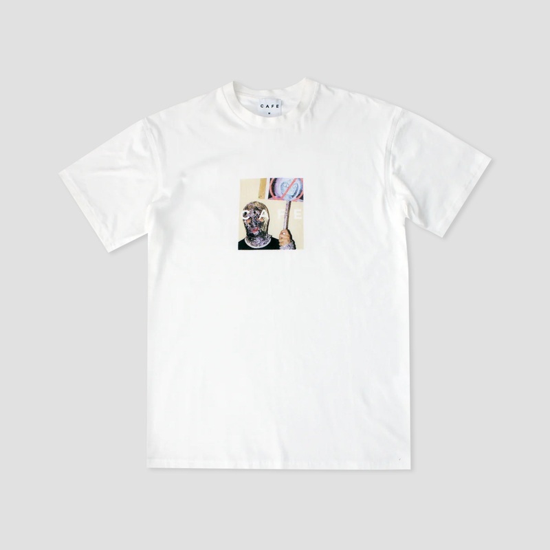 Skateboard Cafe Urban Shapeshifting Reptilian T-Shirt White Small