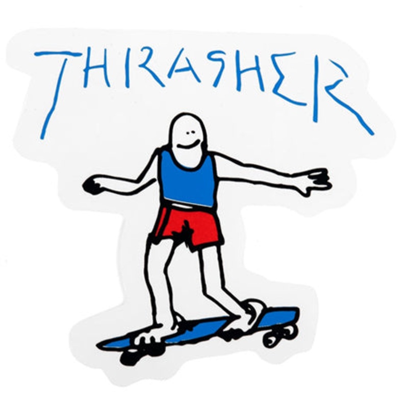 Thrasher Magazine Gonz Logo Sticker White 4″