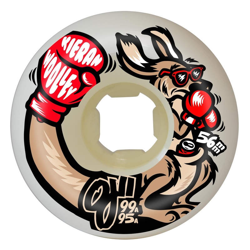 56mm Kieran Woolley Roo Double Duro Mini Combo 99a/95a OJ Skateboard Wheels White 56mm