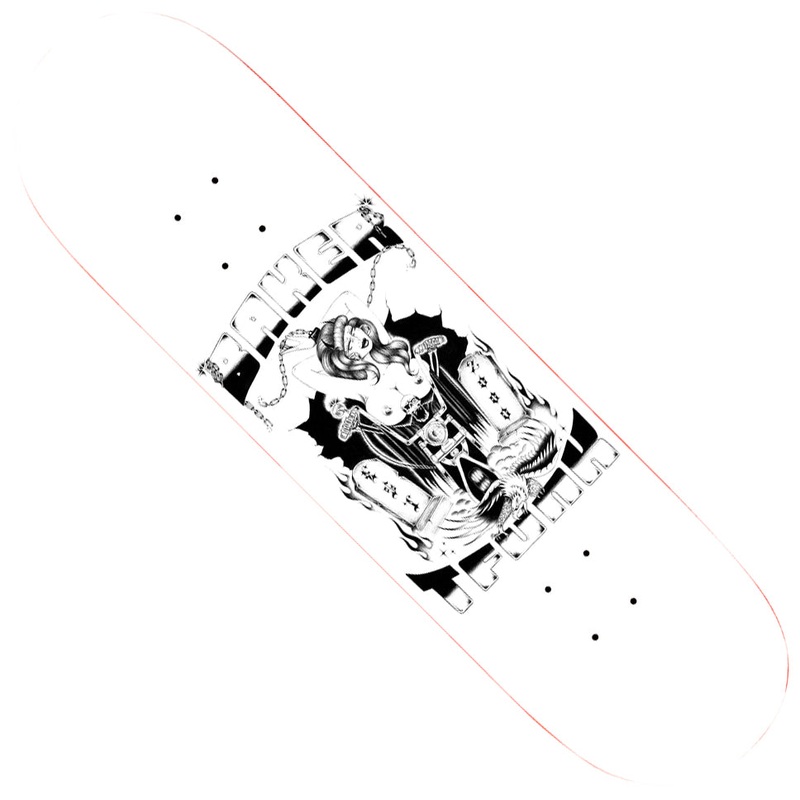 Baker Tristan Funkhouser Skate Creep B2 Deck White/ Black 8.5 x 32.5 WB:14.5