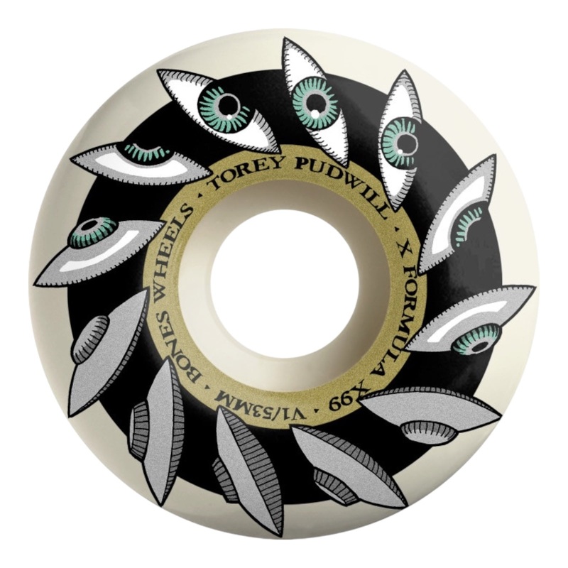 BONES WHEELS X-Formula Skateboard Wheels Pudwill Eyeing Saucer 53mm V1 Standard 99A 53mm