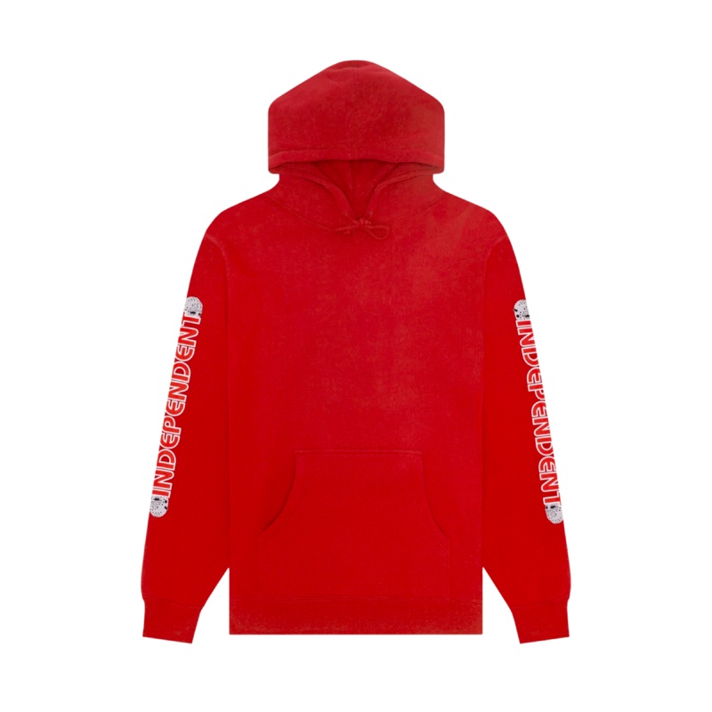 Hockey X Independent Half Mask Hoodie – Red Medium