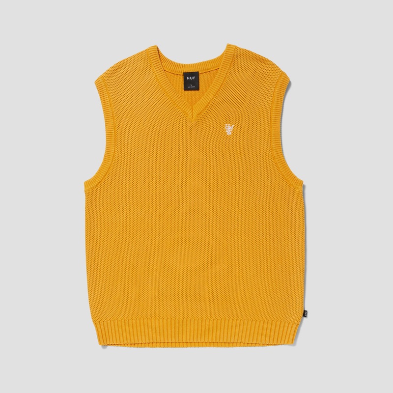 Huf Anton Sweater Vest Dijon Small