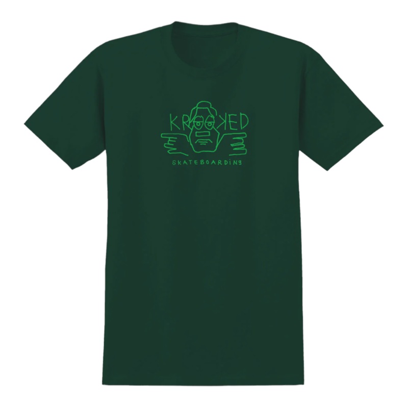 Krooked Arketype Raw T-Shirt Forrest Green/Green S