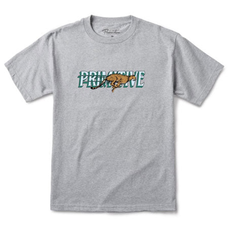 Primitive Skateboarding Marathon T Shirt Ash Heather Medium