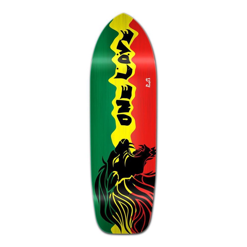 Punked Old School Longboard Deck – Rasta 2 Deck