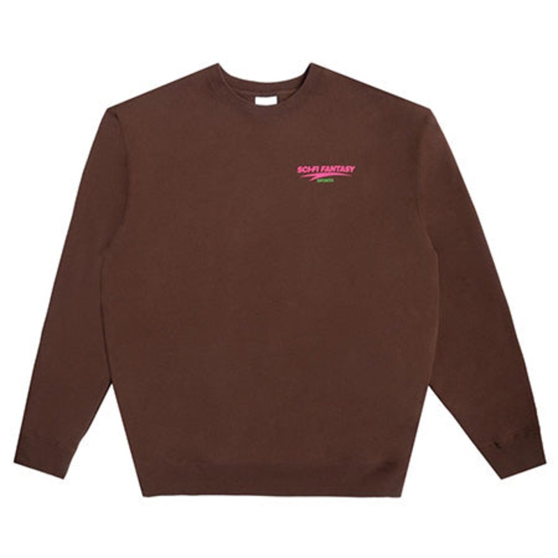 Sci-Fi Fantasy Sports Fleece Crew-Neck Sweater Brown Large