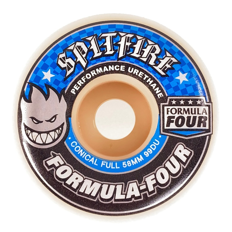 Spitfire – 58mm – 99DU – Conical Full Formula Four Wheels – Natural