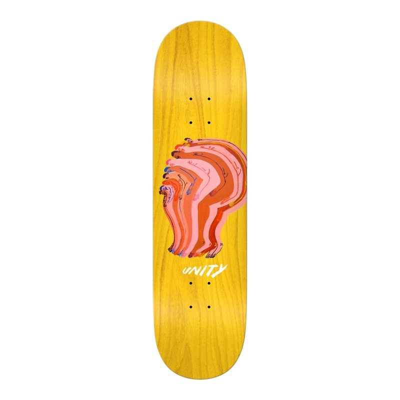 Unity Skateboards “Pancake” Deck 8.38 Assorted Stains 8.38
