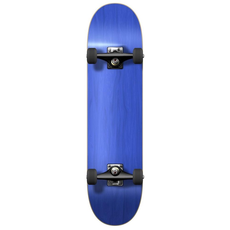 Yocaher Blank Complete Skateboard – Stained Blue Complete
