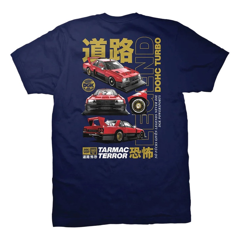 DGK Tarmac Terror T Shirt Navy Medium