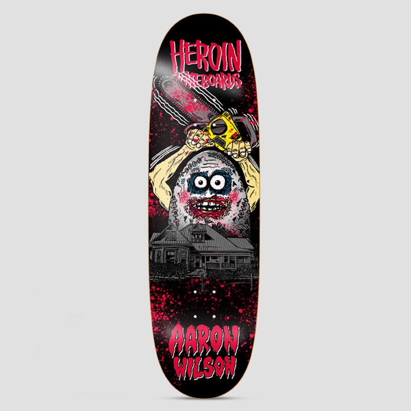 Heroin 8.88 Aaron Wilson Teggxas Chainsaw Skateboard Deck