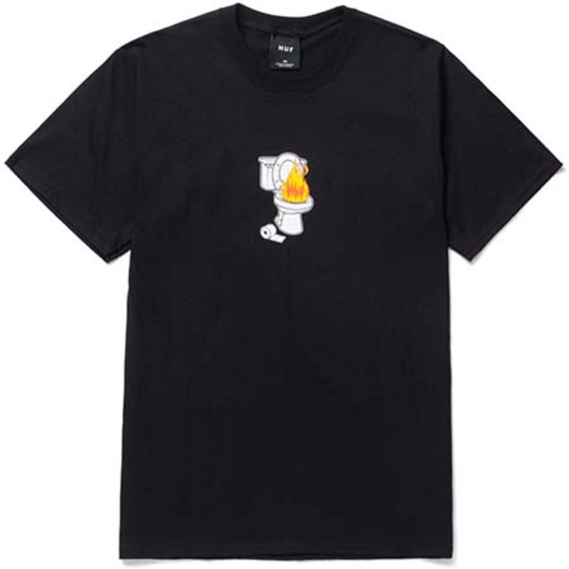 HUF Hot Shit T Shirt Black Large