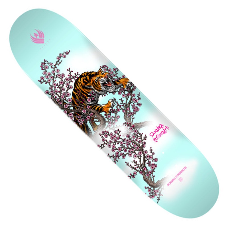 Powell Peralta Sakura Yosozumi Tiger Pro Flight Deck Light Blue 8.25 x 31.95 WB:14.25