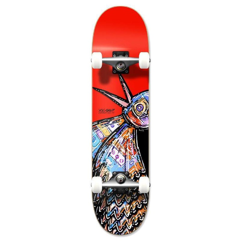 Punked Graphic Complete Skateboard – The Bird Red Complete