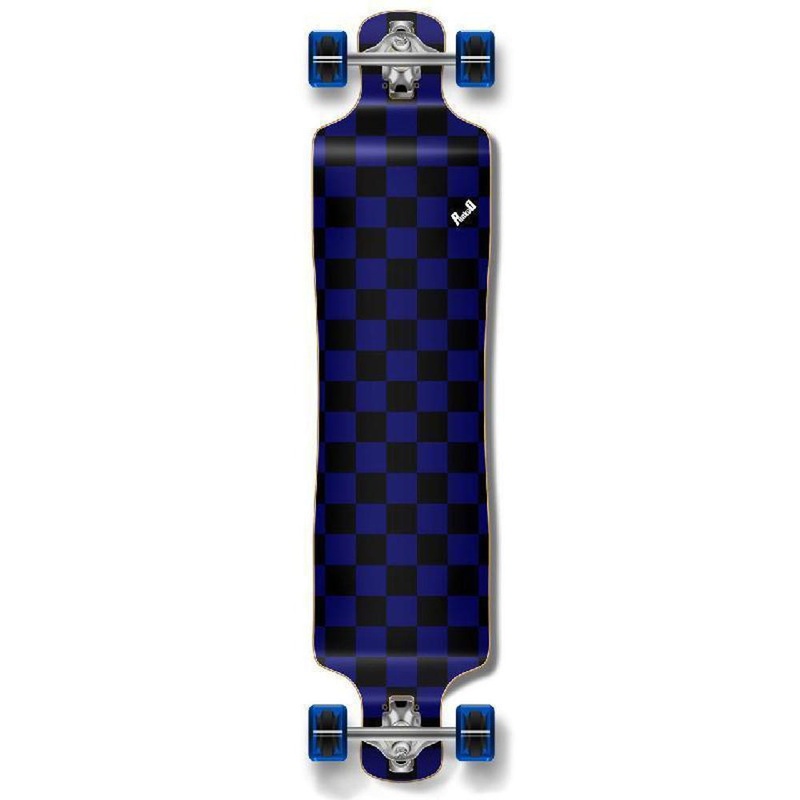 Punked Lowrider Longboard Complete – Checker Blue Complete