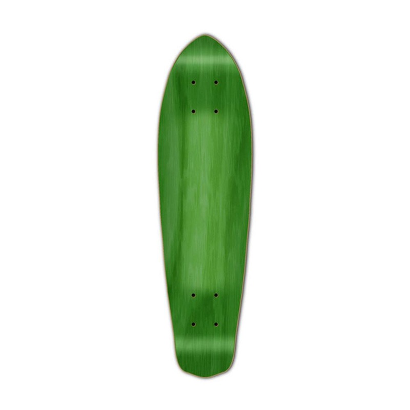 Punked Micro Cruiser Blank  Deck – Stained Green Deck