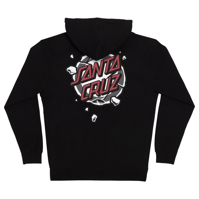 SANTA CRUZ ROSKOPP DESTRUCT DOT ZIP-UP SWEATSHIRT Small Black