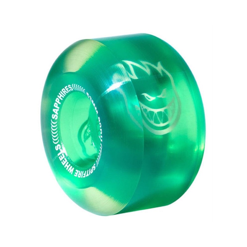 Spitfire 53mm 90du Clear Green Sapphires Skateboard Wheels 53mm Duro 90du Cruiser