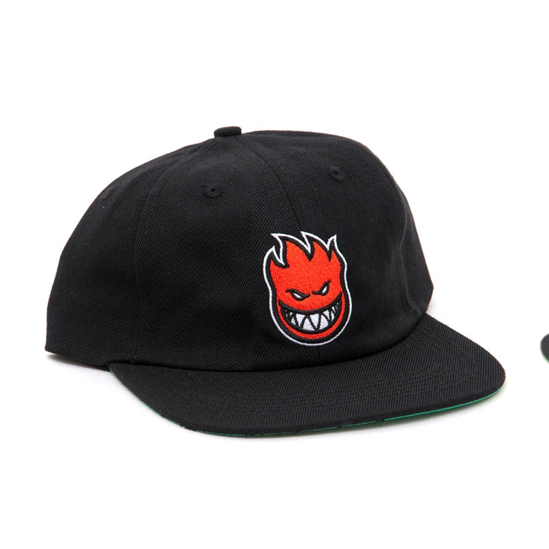 Spitfire Classic Lil Bighead Snapback Hat, Black/Red