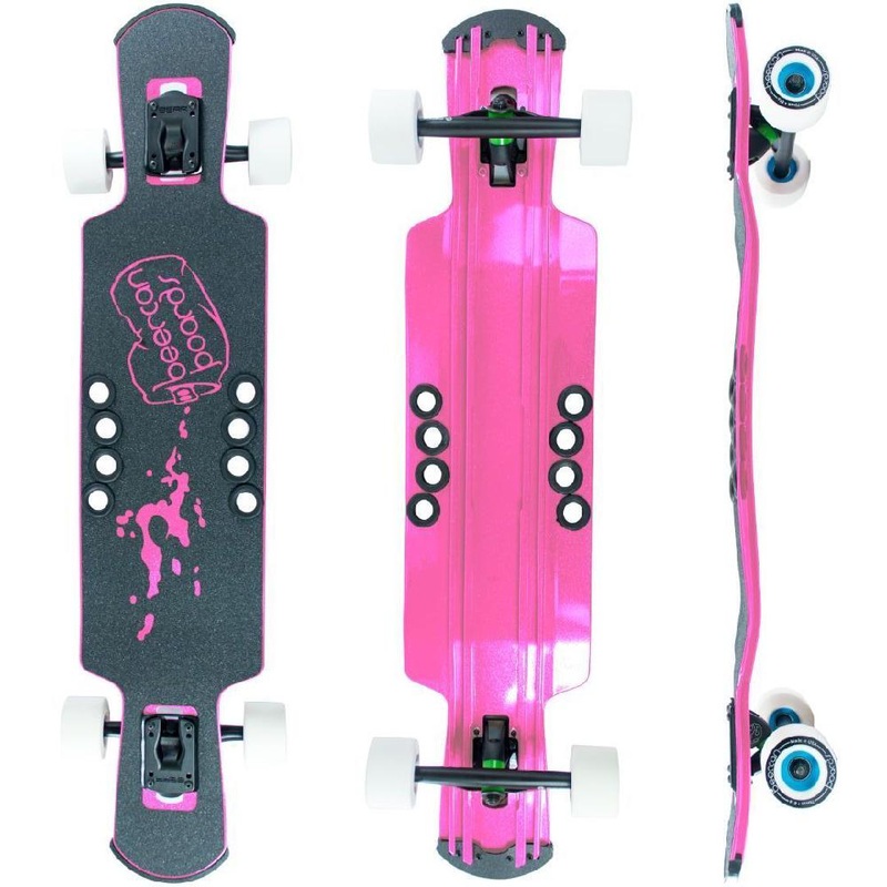 Beercan Pink 37″ Kegger Lite Drop Through Longboard Complete