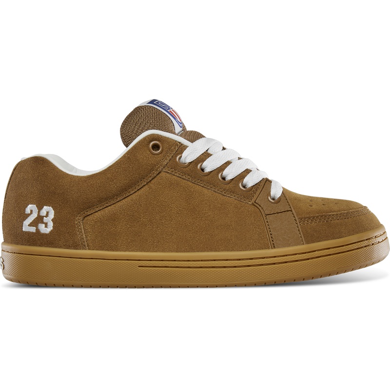 ETNIES SAL 23 TAN / GUM SKATEBOARD SHOES 7.5 M / 9 W