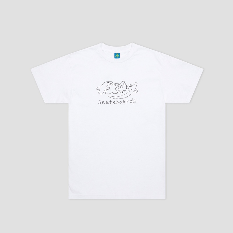 Frog Dino Logo T-Shirt White Small