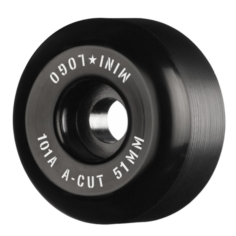 MINI LOGO SKATEBOARD WHEELS A-CUT “2” 51MM 101A BLACK 4PK 51mm