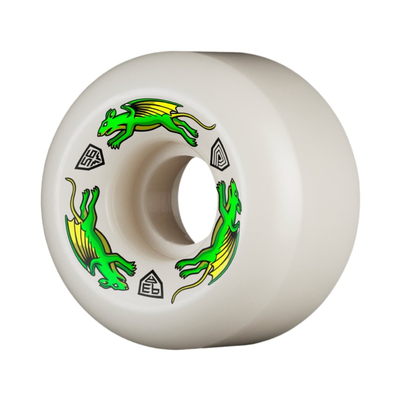 Powell Dragon Formula Nano Rats 56mm x 36mm 93a Skateboard Wheels 56mm Duro 93a Conical/Sidecut