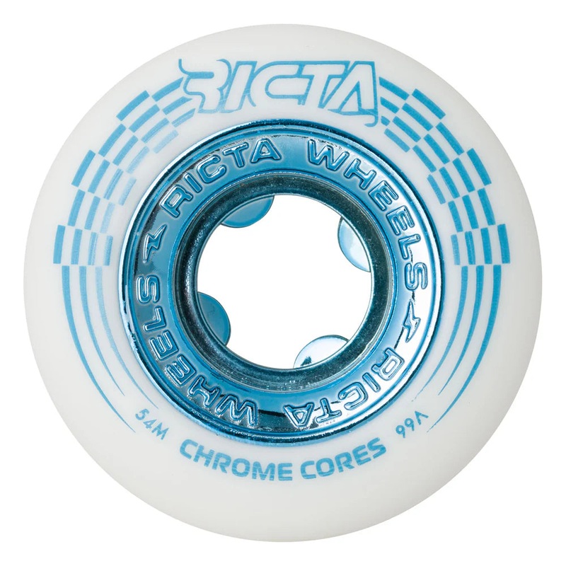 Ricta Skateboard Wheels 54mm Chrome Core Teal 99a 54mm