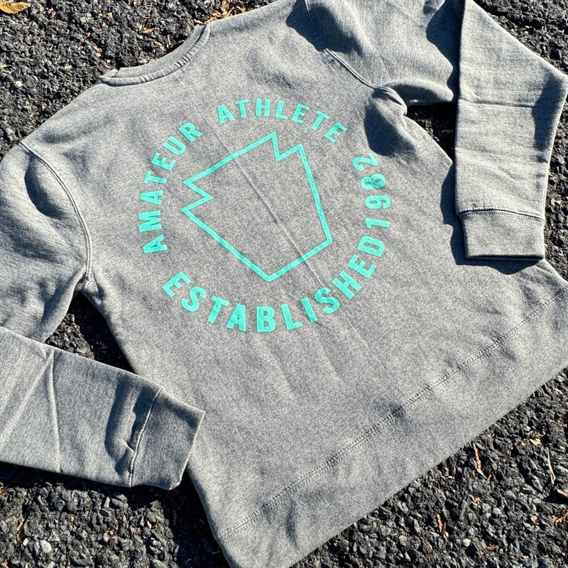 AMATEUR ATHLETE KEYSTONE CREW KNECK SWEATER S Grey