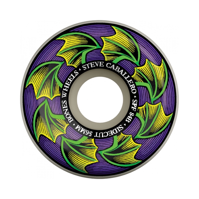 Bones Cab SPF V5 Sidecut Bat Wings 56mm 84b Skateboard Wheels 56mm Duro 84b Conical/Sidecut