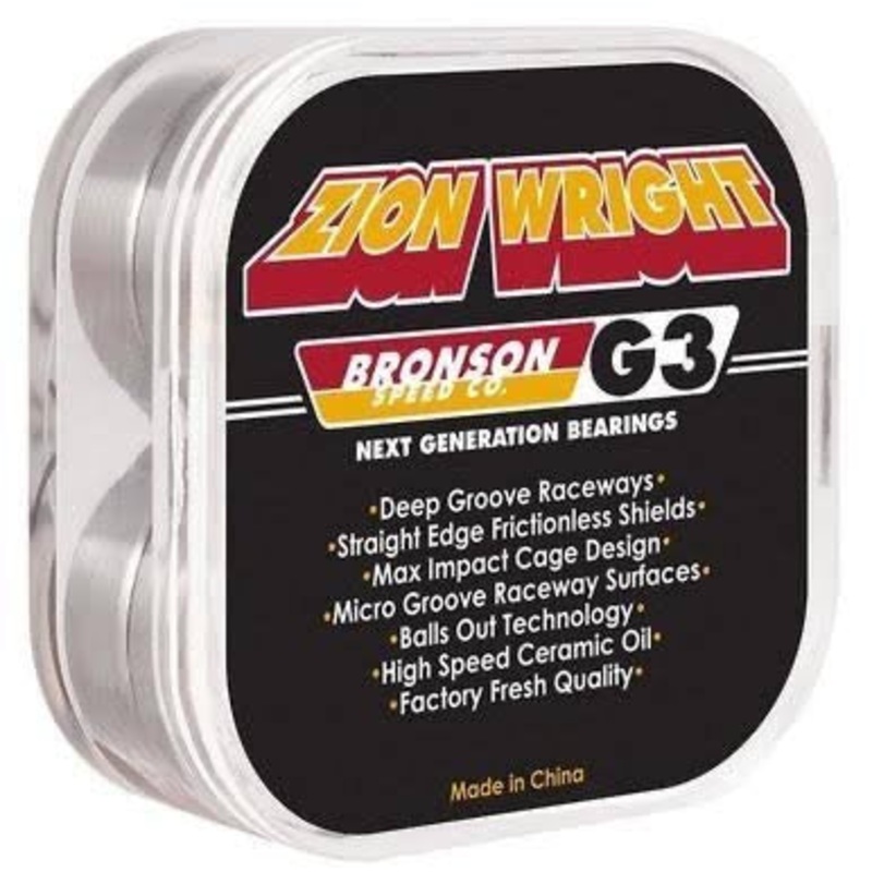 BRONSON ZION WRIGHT G3 SKATEBOARD BEARINGS OS