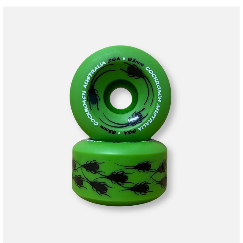 COCKROACH ORIGINAL GREEN 63mm 96A SKATEBOARD WHEELS