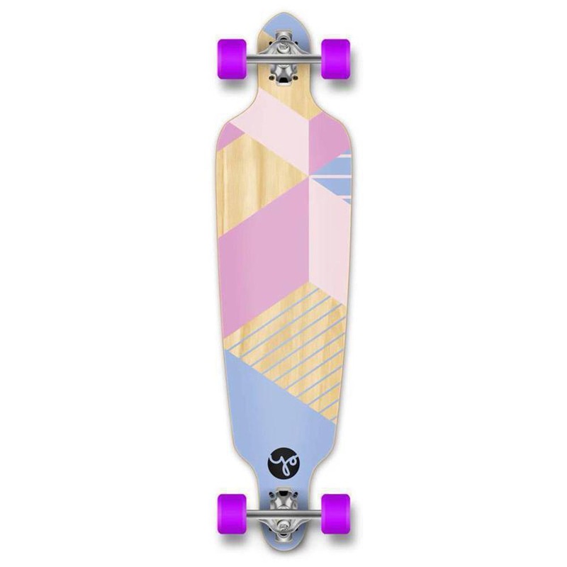 Drop Through Longboard Geometric Purple 41″ Graphic from Punked Complete