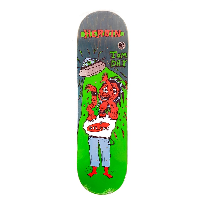 Heroin Skateboards Tom Day Dead Toon Deck Blue Stain – 8.75″