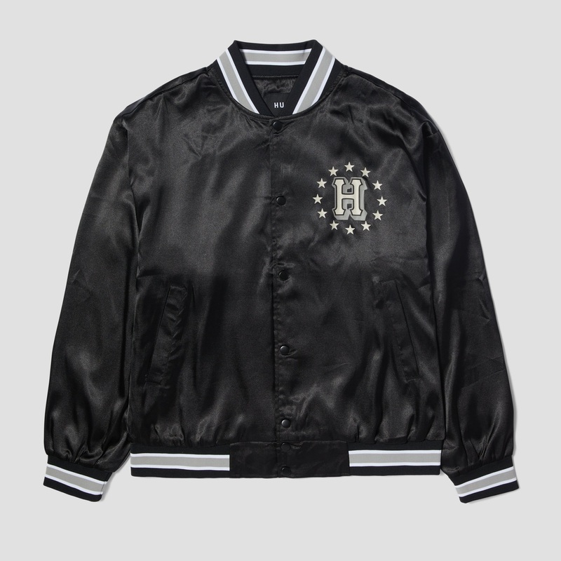 HUF Galactic Stack Baseball Jacket Black Small