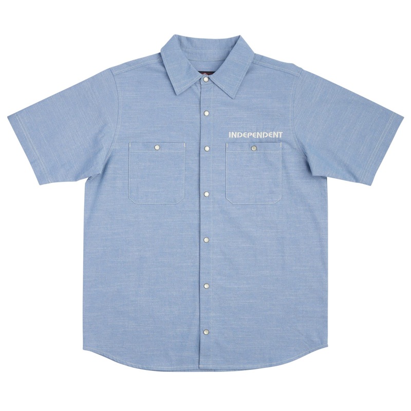 Independent Groundwork S/S Work Shirt Small Denim Chambray