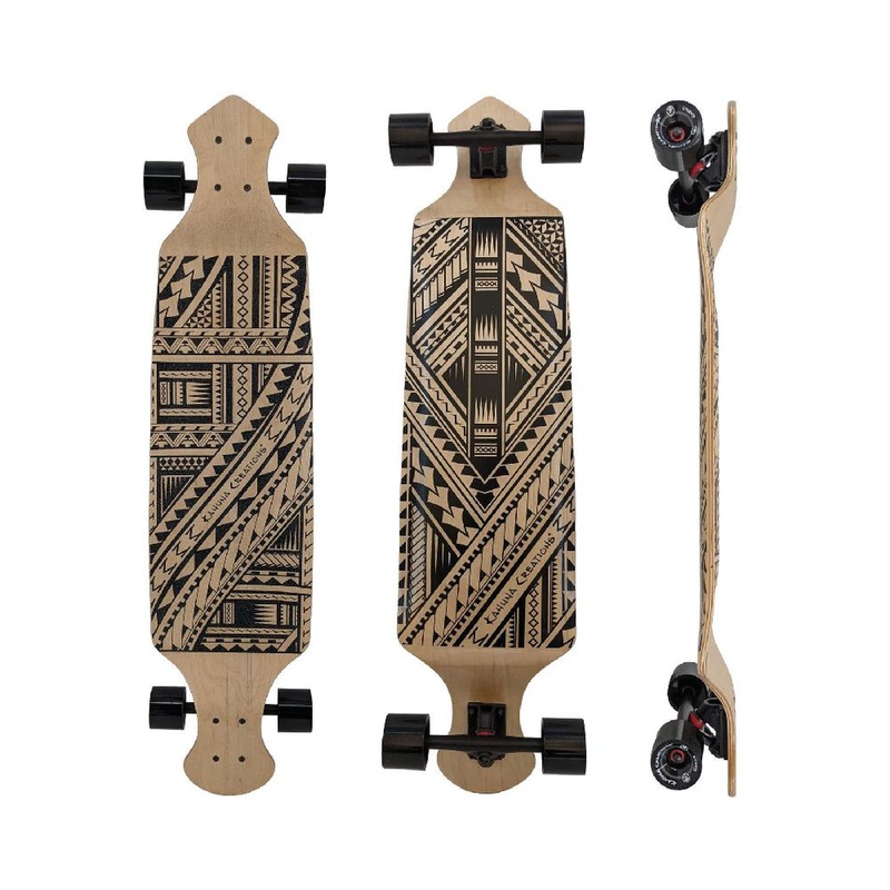 Kahuna Creations Hilo Tatau Natural 42″ Drop Down Longboard w/ Bear Trucks Complete