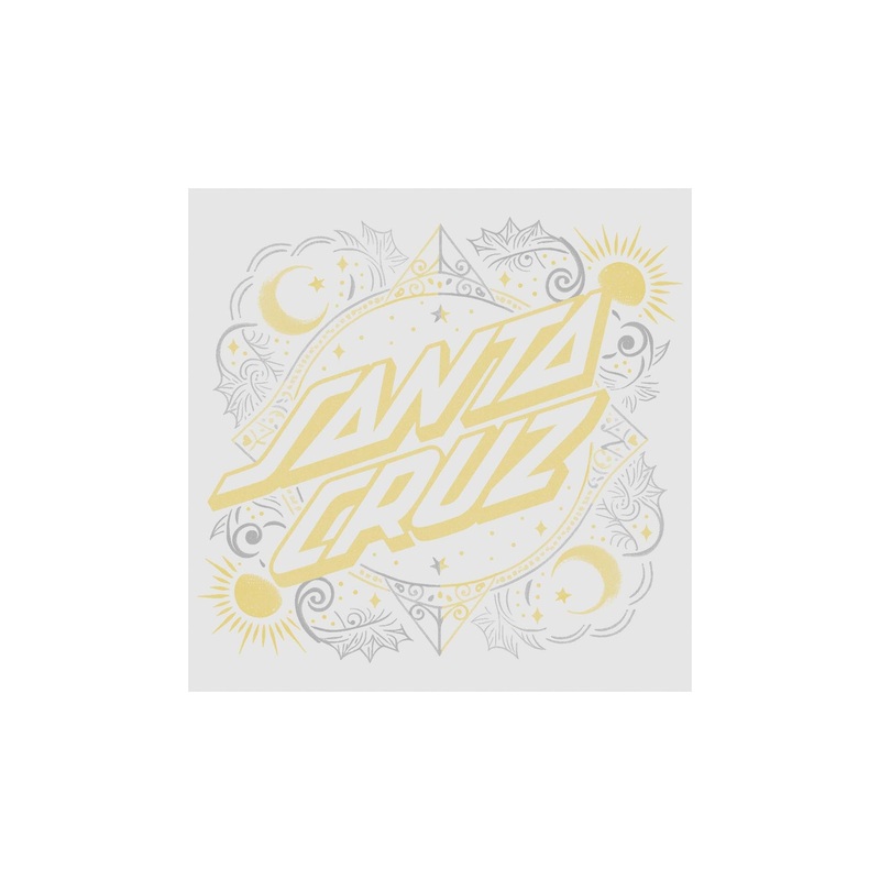 Ornate Dot 3.5in Santa Cruz Stickers (25 Pack) Gold/Grey 3.5 in