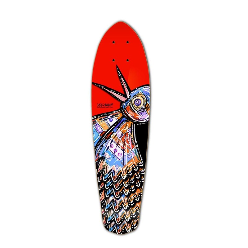 Punked Micro Cruiser  Deck – The Bird Red Deck