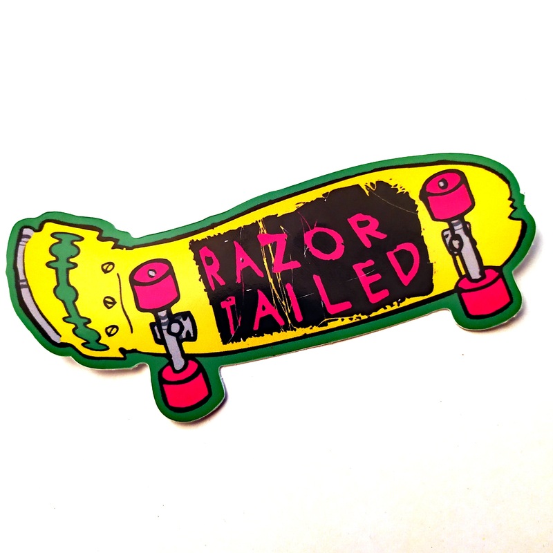 Razortailed Skateboards Sticker – Deck Logo Yellow