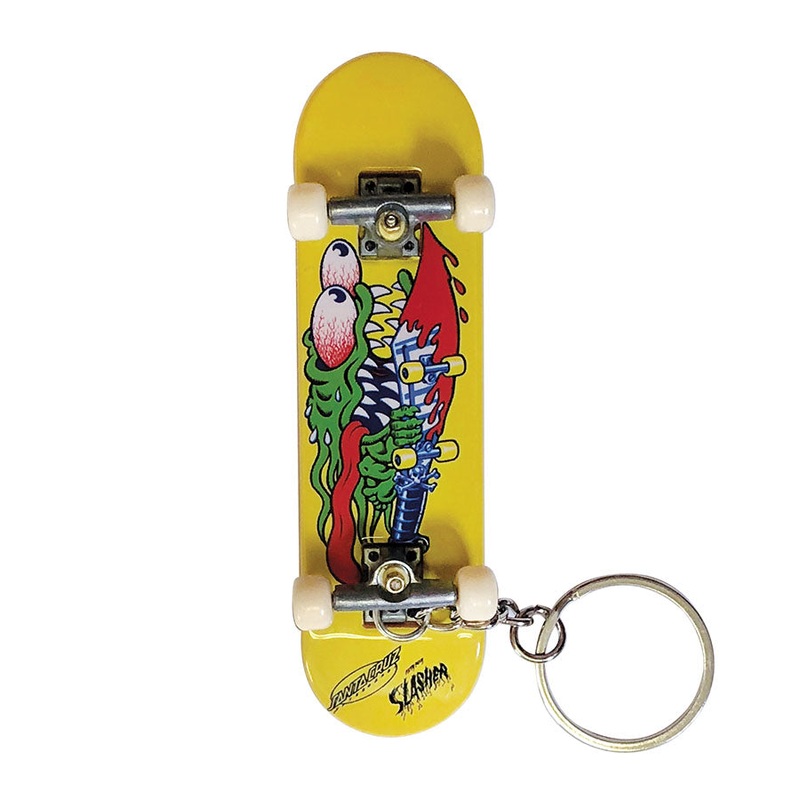 Slasher Fingerboard Key Chain Santa Cruz Yellow OS