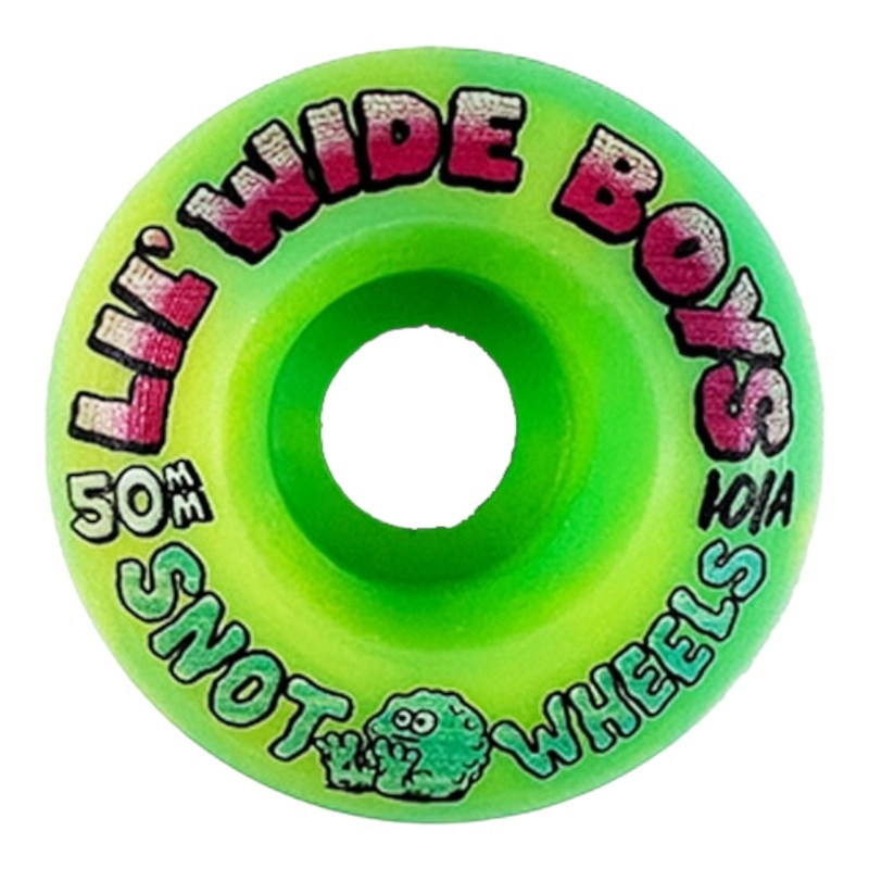 SNOT WIDE BOYS YELLOW GREEN SWIRL 50MM 101A WHEELS 50mm