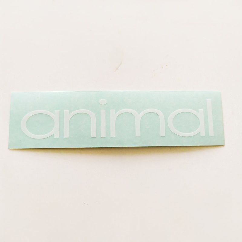 Animal Bikes BMX Sticker / Decal – 10 cm across approx – White / Clear