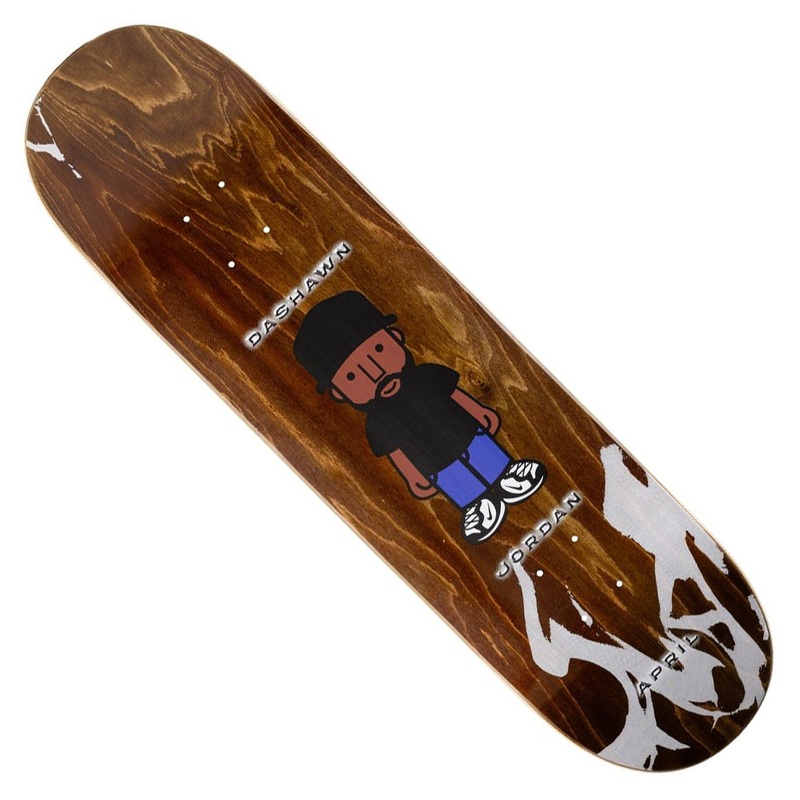 April Skateboards Dashawn Jordan Character Deck Brown 8.38 x 32.12 WB:14.395