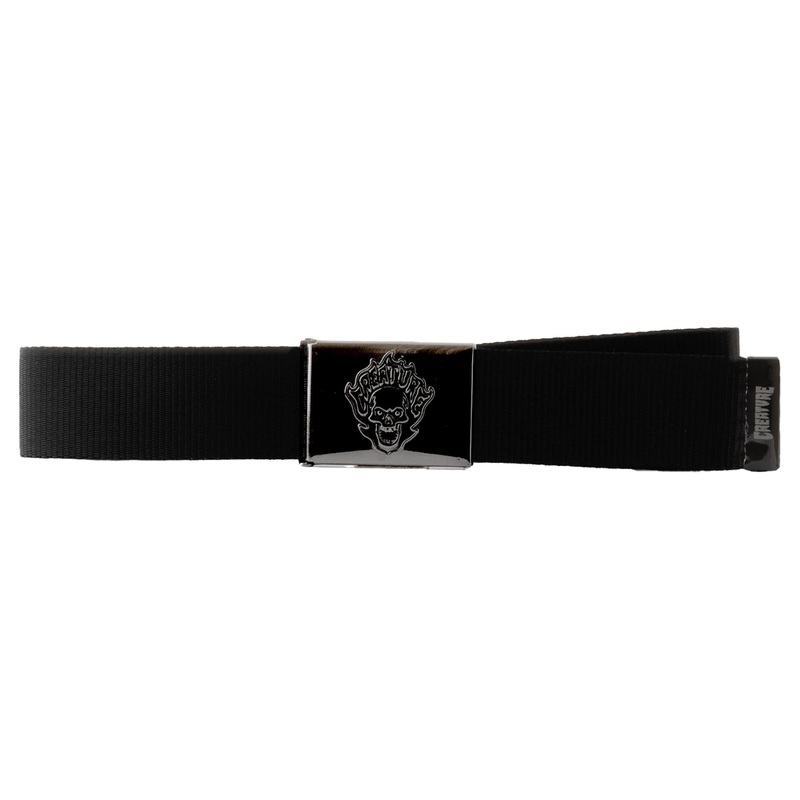 Bonehead Flame Creature Web Belt Black OS