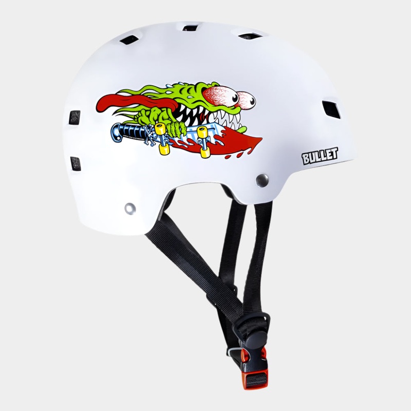 Bullet x Santa Cruz Helmet Slasher Youth – Gloss White OSFA